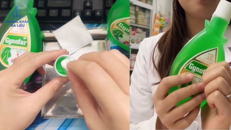 gynofar trị mụn lưng