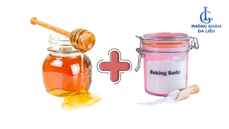 Mật ong và baking soda