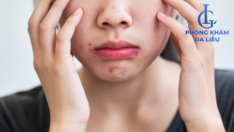 stress vì bị mụn