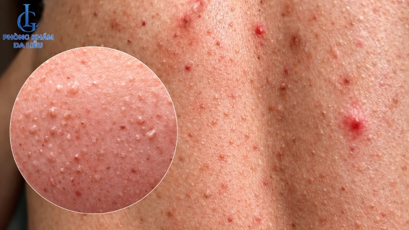 dấu hiệu nhận biết mụn ẩn ở lưng