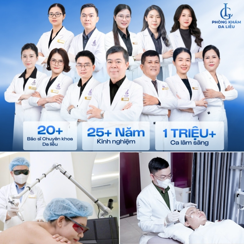 đội ngũ bác sĩ da liễu tay nghề cao trực tiếp điều trị mụn