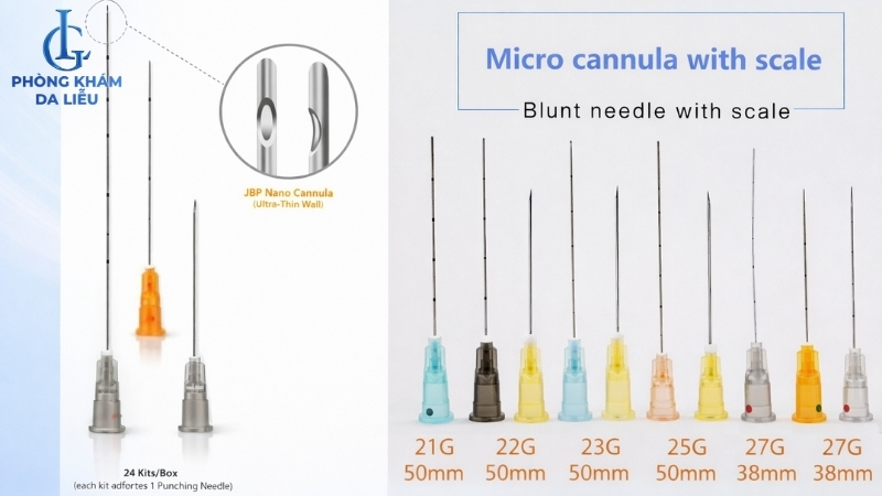 cắt đáy sẹo rỗ bằng kim canula
