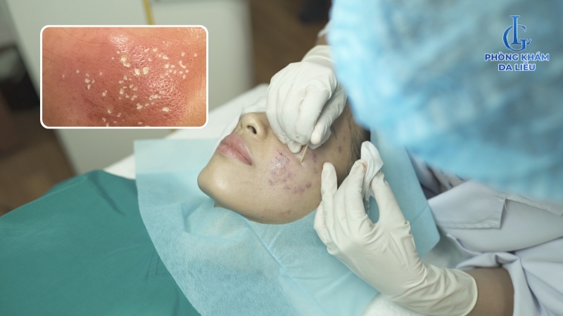 Chấm tca trị sẹo rỗ