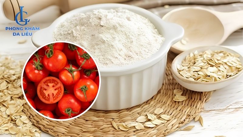 cà chua và bột yến mạch