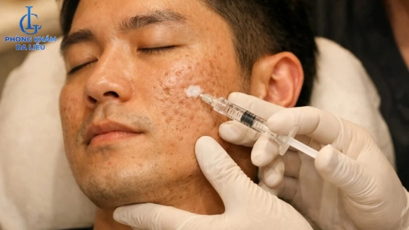 tiêm filler điều trị sẹo lõm