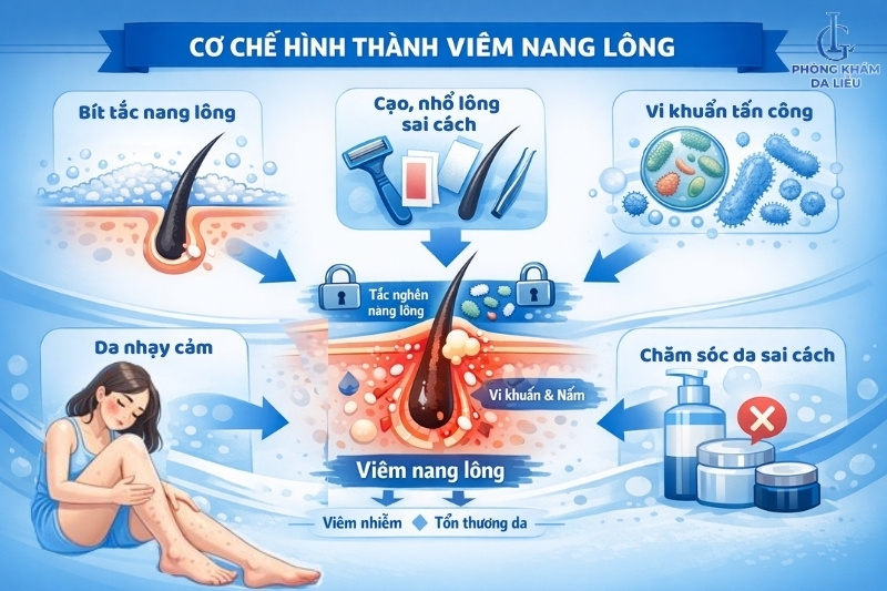 viêm nang lông ở chân