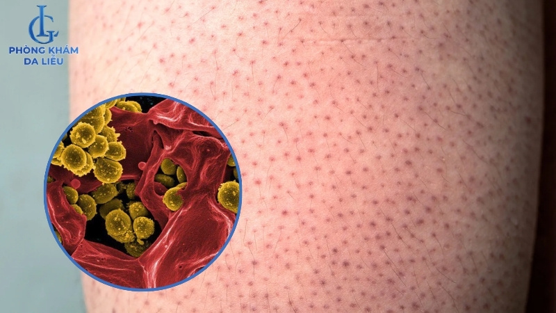 viêm nang lông ở chân do tụ cầu vàng