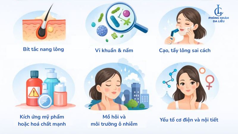 viêm nang lông ở mặt