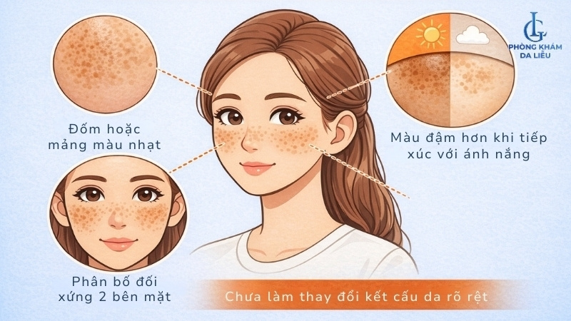 dấu hiệu bị nám da