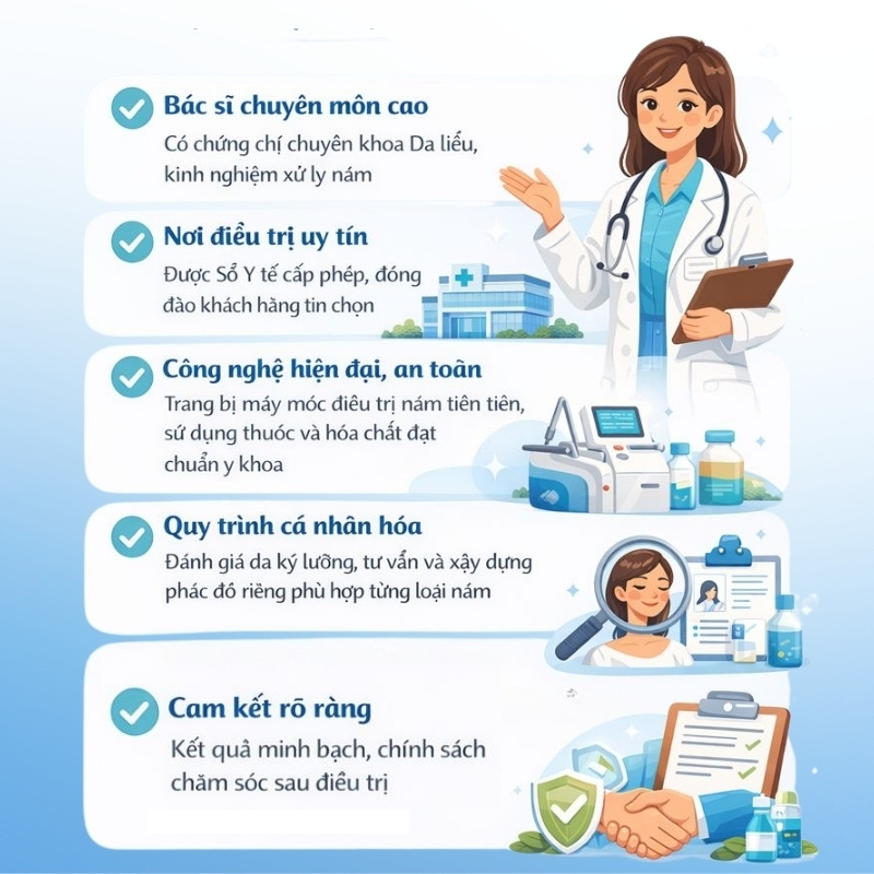 địa chỉ trị nám uy tín