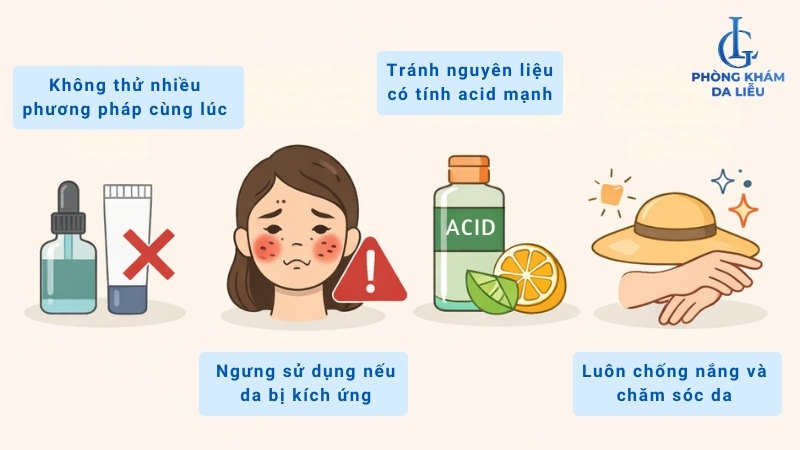 lưu ý khi trị nám mảng tại nhà