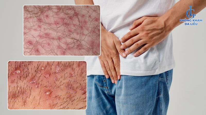 viêm nang lông vùng kín nam