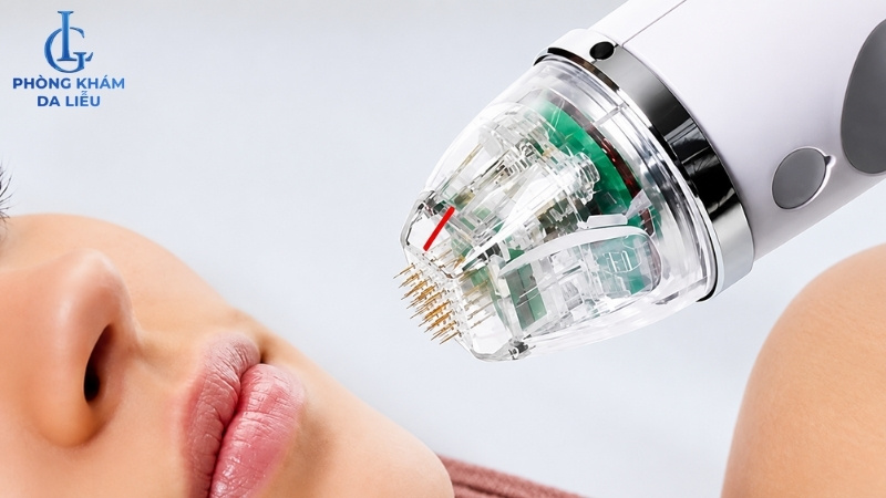 RF vi điểm điều trị sẹo rỗ đáy nhọn