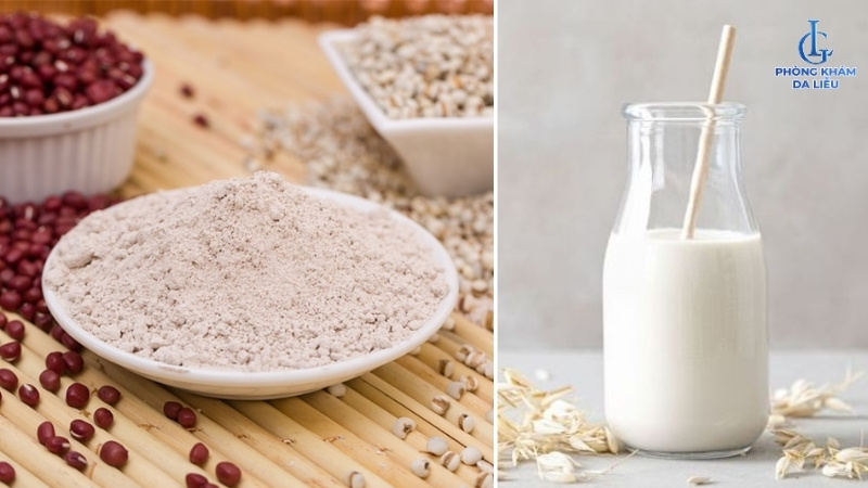 bột đậu đỏ trị viêm nang lông hiệu quả