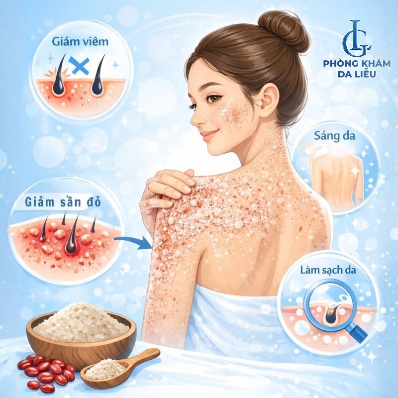 bột đậu đỏ trị viêm nang lông