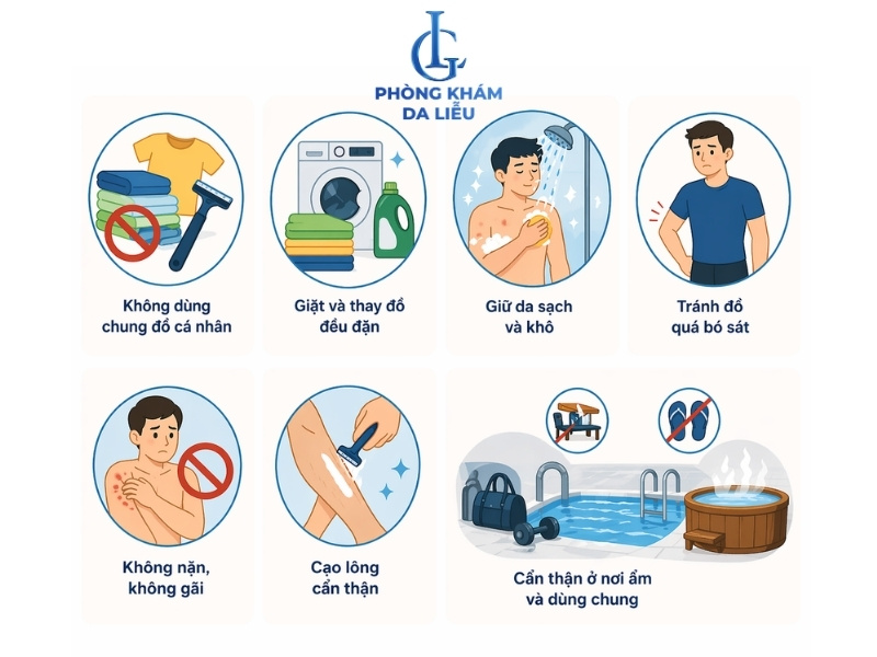 cách ngăn ngừa lây viêm nang lông
