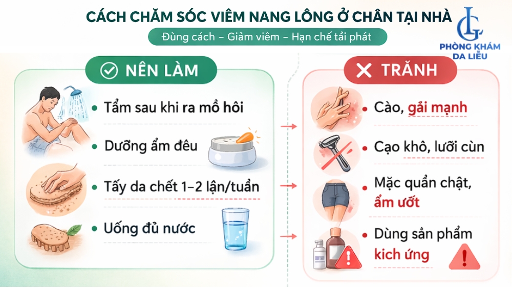 cách phòng ngừa lỗ chân lông to ở chân