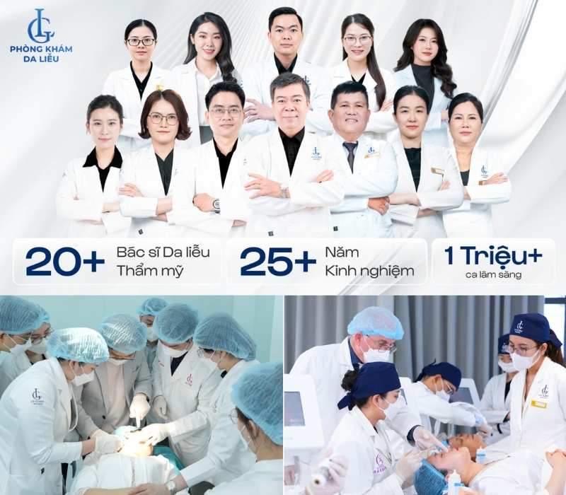 đội ngũ bác sĩ điều trị sẹo rỗ tại Phòng khám Da Liễu LG Clinic