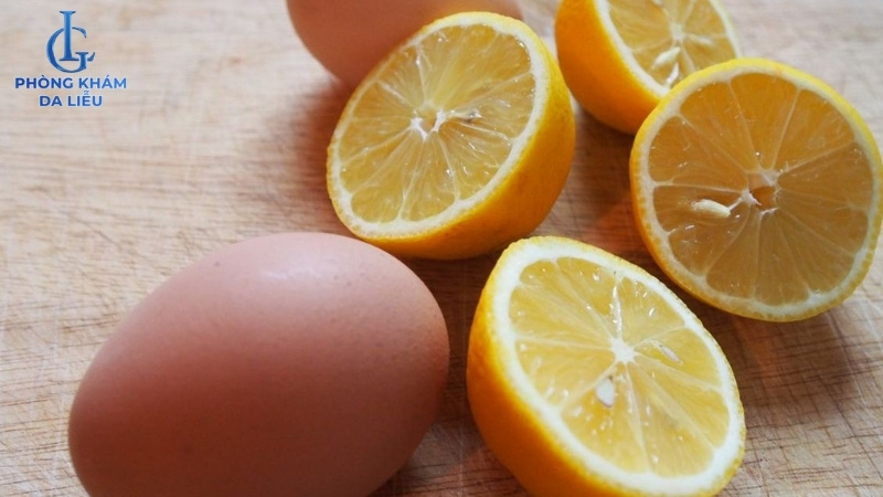 mặt nạ trứng gà và chanh trị nám đồi mồi