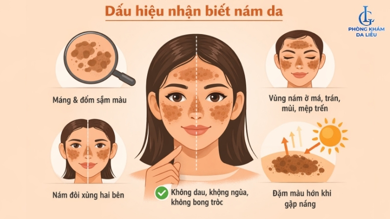 Dấu hiệu của nám đa