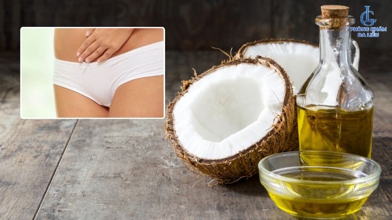 sử dụng dầu dừa trị viêm nang lông vùng kín