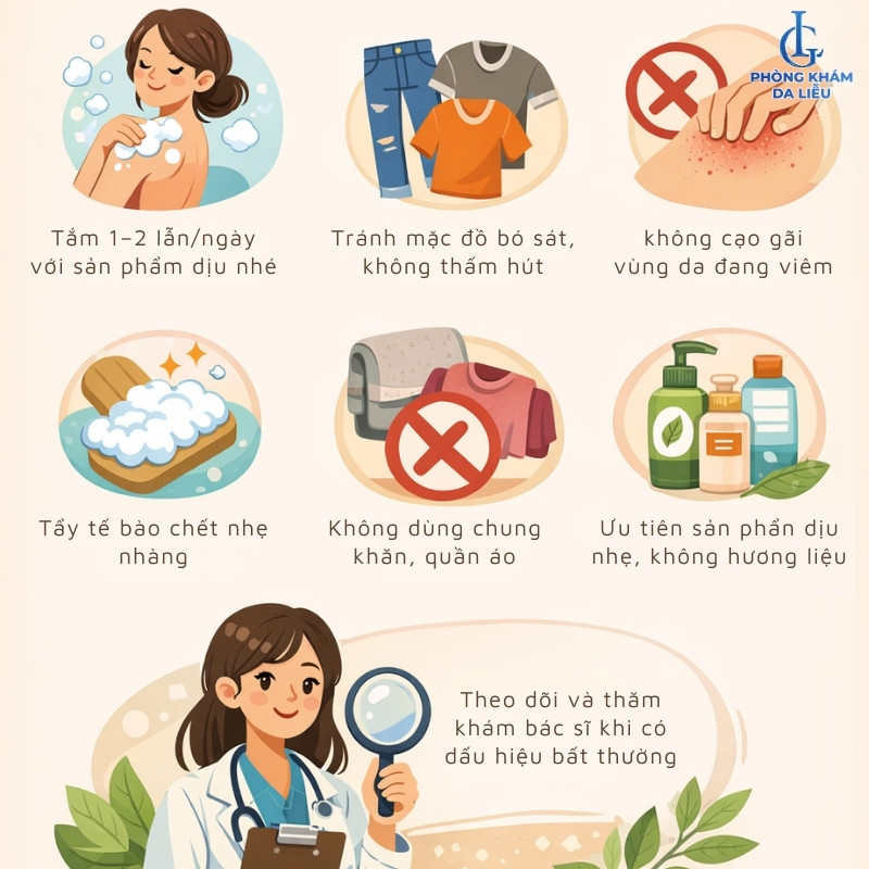viêm nang lông nên tắm bằng gì