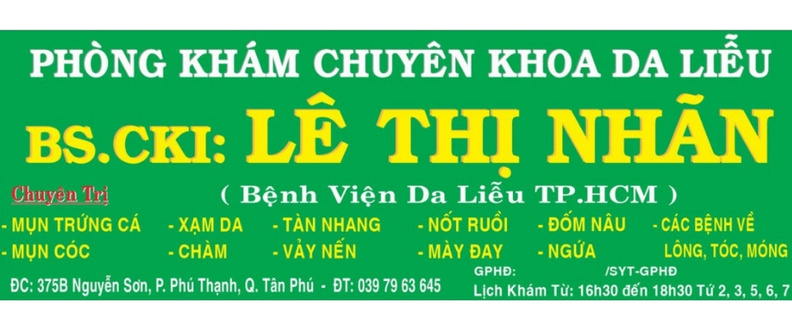 phòng khám da liễu lê thị nhãn