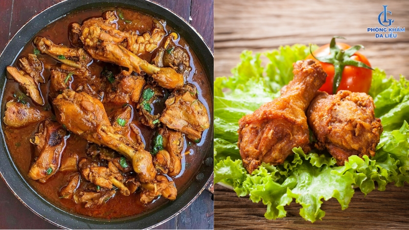 bị sẹo lõm không ăn thịt gà