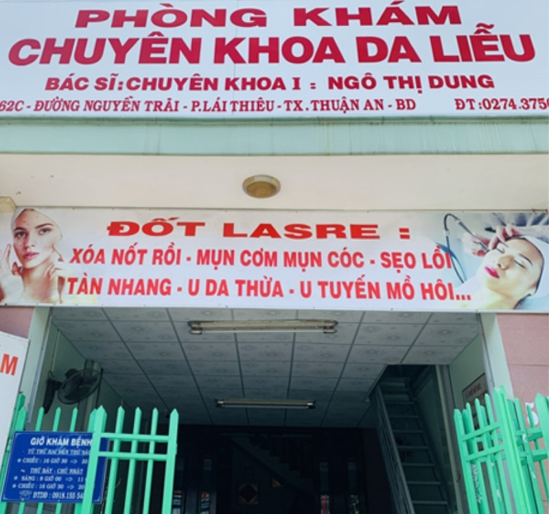 phòng khám da liễu ngô thị dung