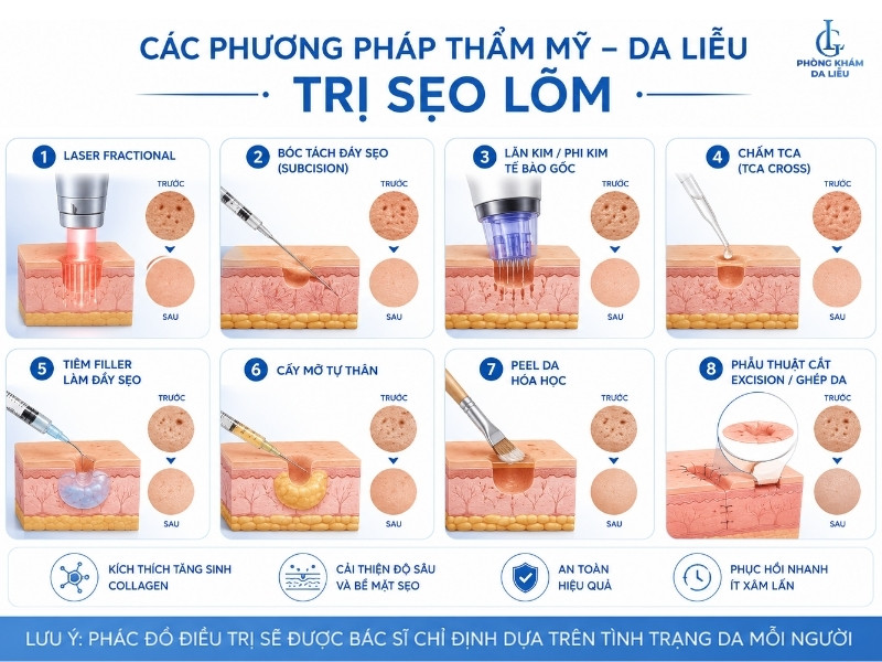 Cách trị sẹo lõm thuỷ đậu