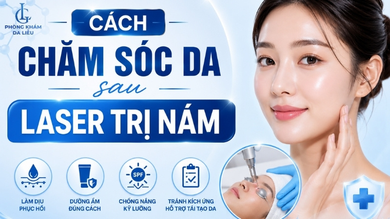 Cách chăm sóc da sau khi bắn laser trị nám
