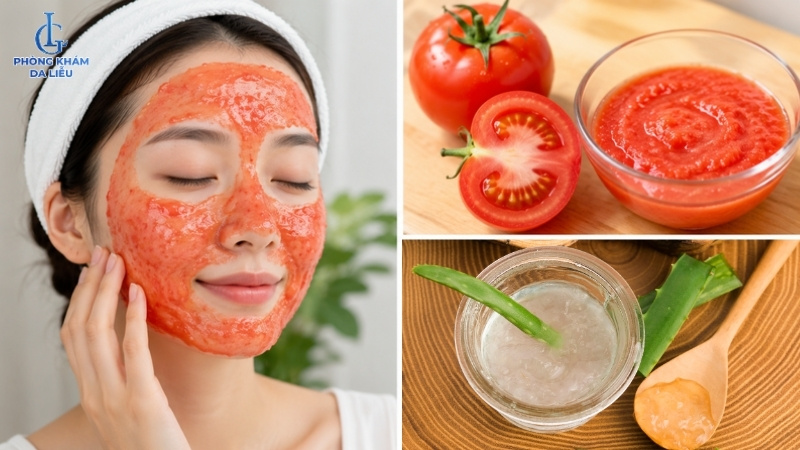 Cà chua và nha đam làm mặt nạ trị nám