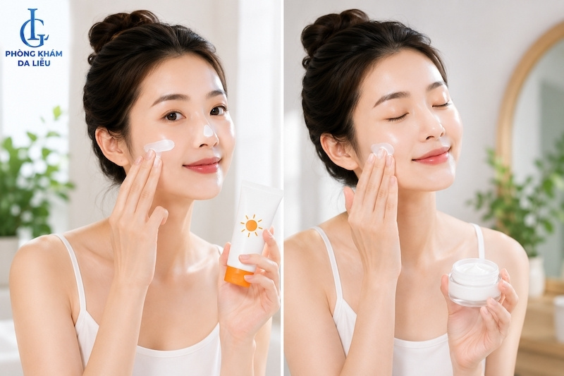 đắp mặt nạ lá tía tô để trị nám