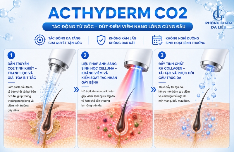 điều trị viêm nang lông acthyderm co2