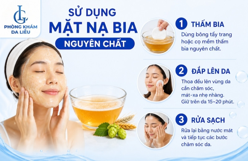 mặt nạ bia nguyên chất trị nám da