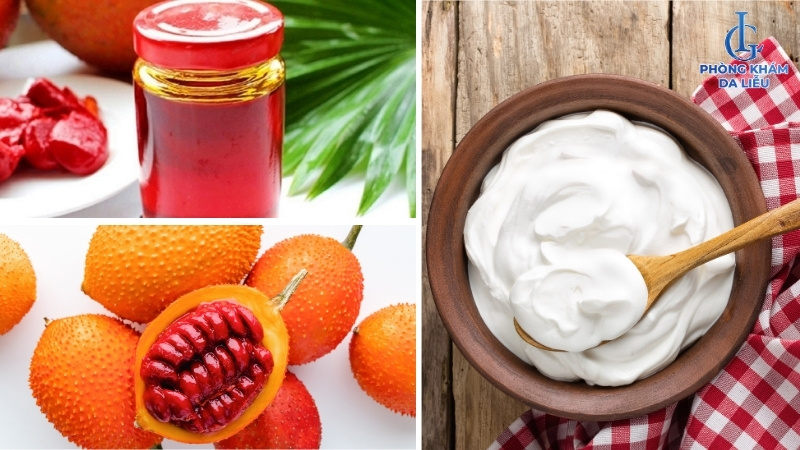 Dầu gấc và sữa chua không đường trị nám