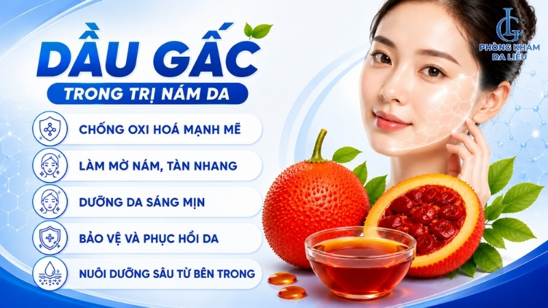 Cách trị nám bằng dầu gấc tại nhà
