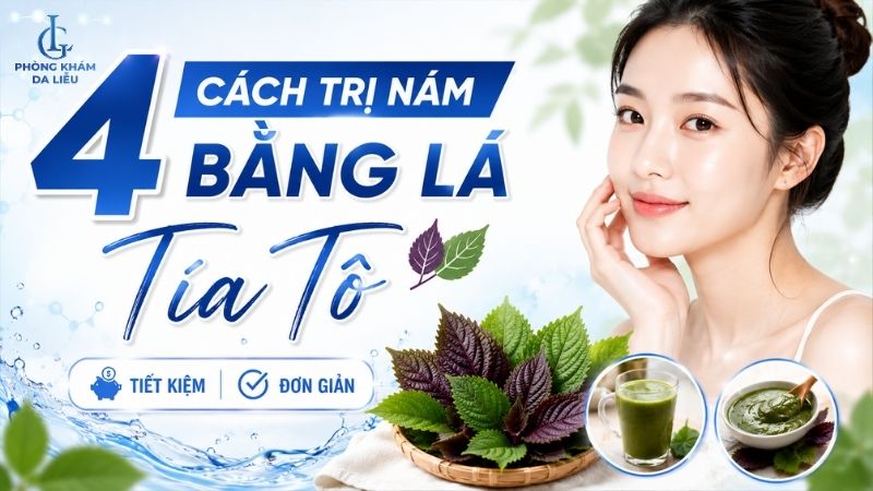 cách trị nám bằng lá tía tô