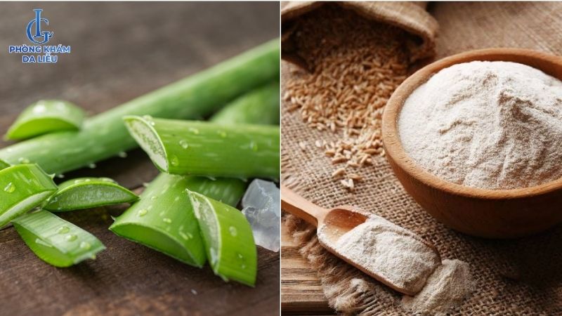 Cách trị nám bằng nha đam và bột cám gạo