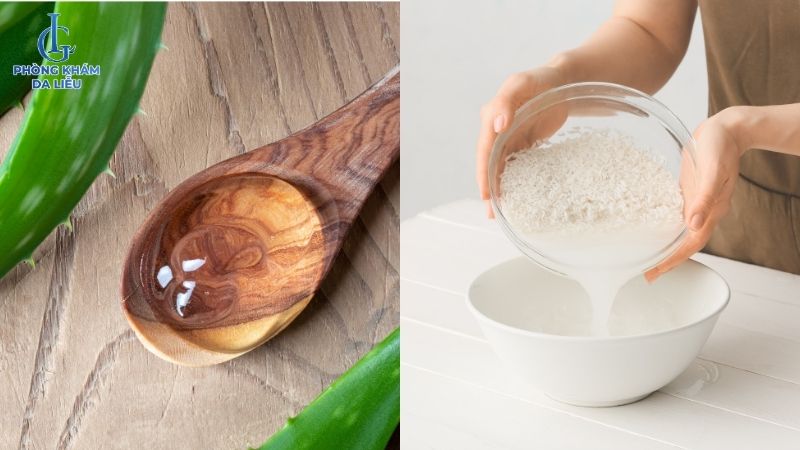 Nha đam kết hợp nước vo gạo trị nám