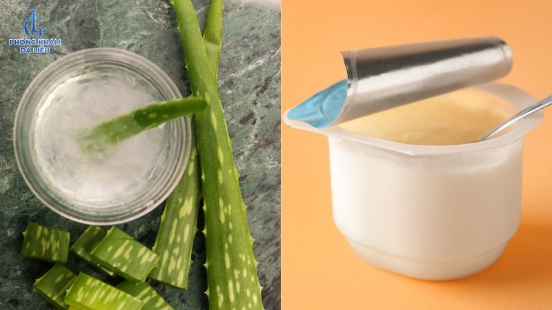 Trị nám bằng nha đam và sữa chua không đường