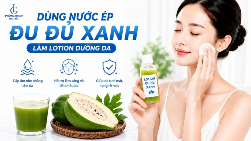 cách trị nám da bằng lotion đu đủ