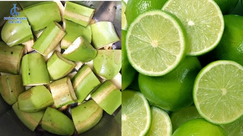 Chuối xanh và chanh tươi