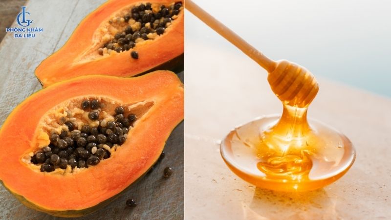 mặt nạ đu đủ và mật ong trị nám tàn nhang