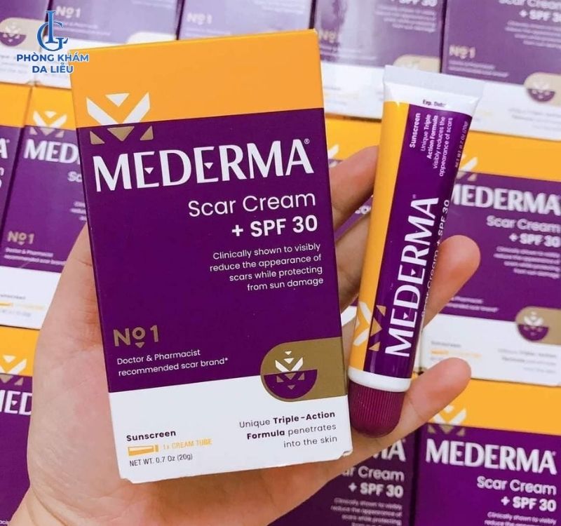 Kem trị sẹo rỗ, thâm mụn và chống nắng Mederma Scar Cream Plus SPF 30