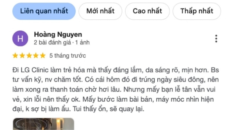 LG clinic phốt đính chính