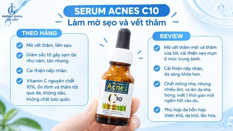 Sản phẩm trị sẹo rỗ, mờ thâm sẹo Acnes C10