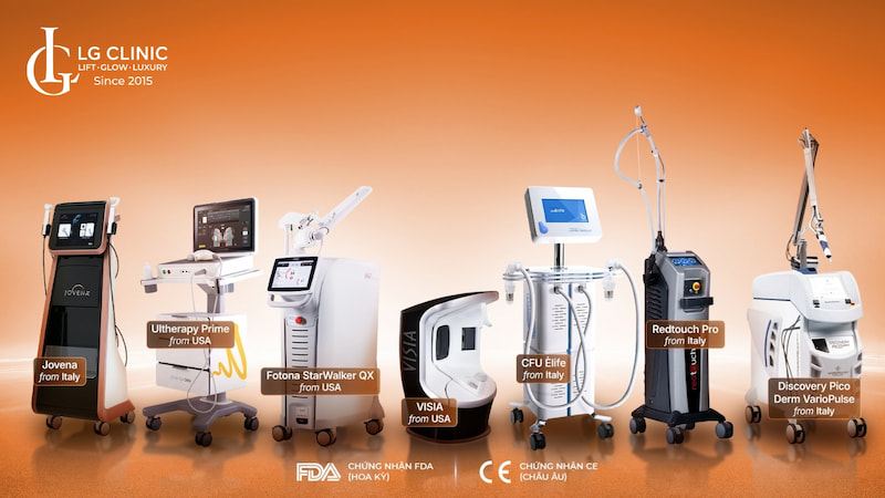 máy móc công nghệ hiện đại có ở chi nhánh lg clinic thủ đức