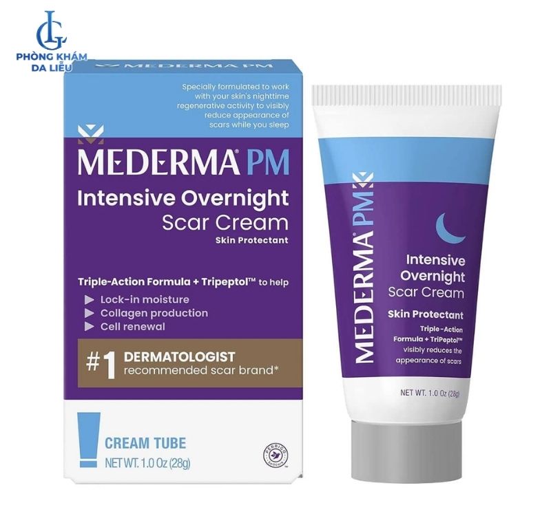 Kem trị sẹo rỗ trên mặt ban đêm - Mederma PM Intensive Overnight Scar Cream