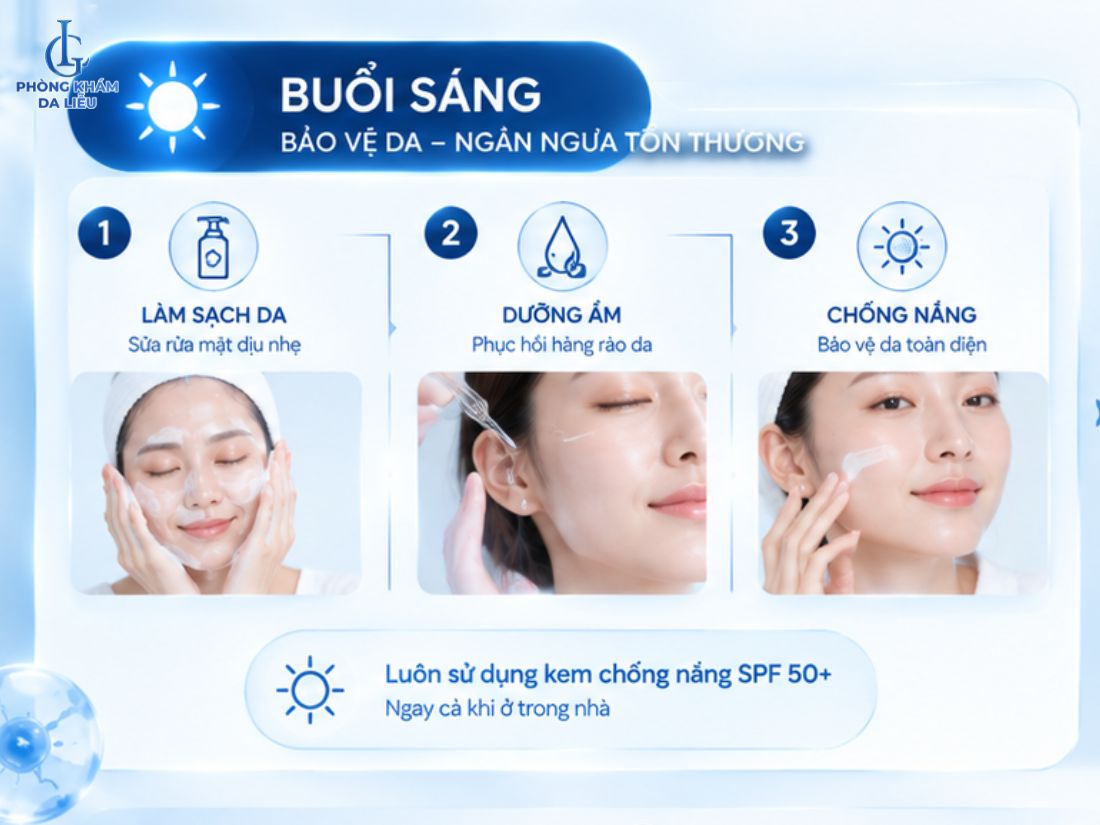 quy trình chăm sóc sau khi trị sẹo rỗ lâu năm